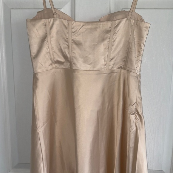 Princess Polly Satin Cream Mini Dress - Picture 5 of 5